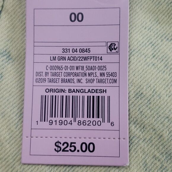 Wild Fable Women's 00 Light Green Acid Wash Jeans - Picture 13 of 16